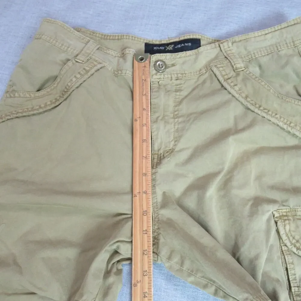 XRay Mens Shorts Size 36 Tan British Khaki Twill Double Pocket Cargo Skater Punk